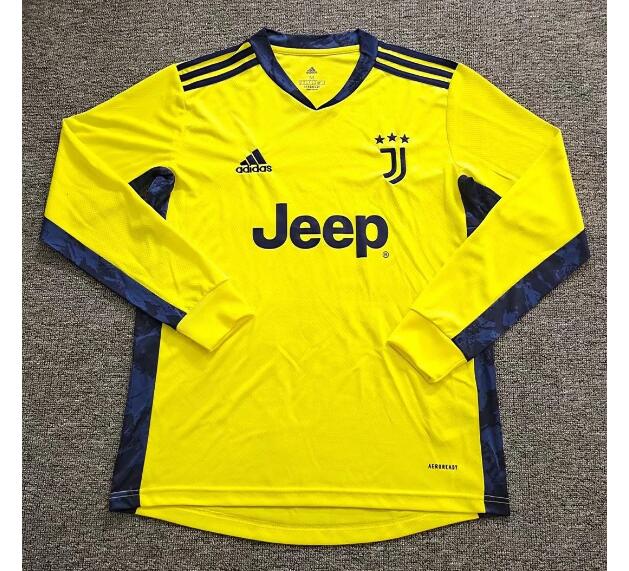 Juventus Long Sleeve Yellow Goalkeeper Soccer Jersey Shirt 2020/21